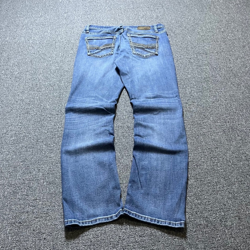 BKE Jake Straight Leg Jeans 36R Blue Denim Distressed Casual Mens Pants